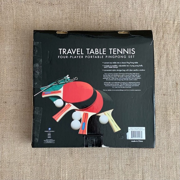 Travel Table Tennis 4 Player Portable Ping Pong NIB - Picture 3 of 9
